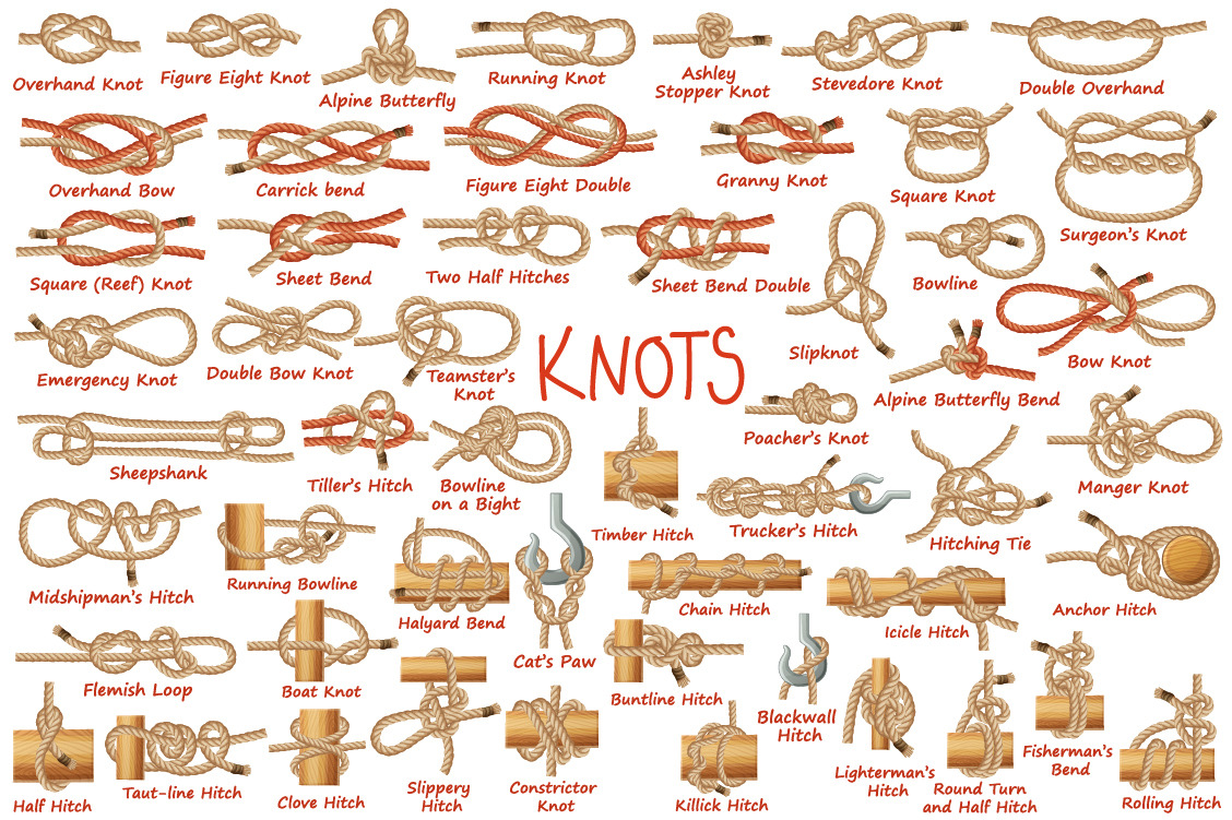 Rope Knots Set. Vector Illustration | Graphic Objects ~ Creative Market