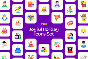 Animated Joyful Holiday Icon Set, an Emoji Icon by Prosymbols (Thumbnail 1 of 5)