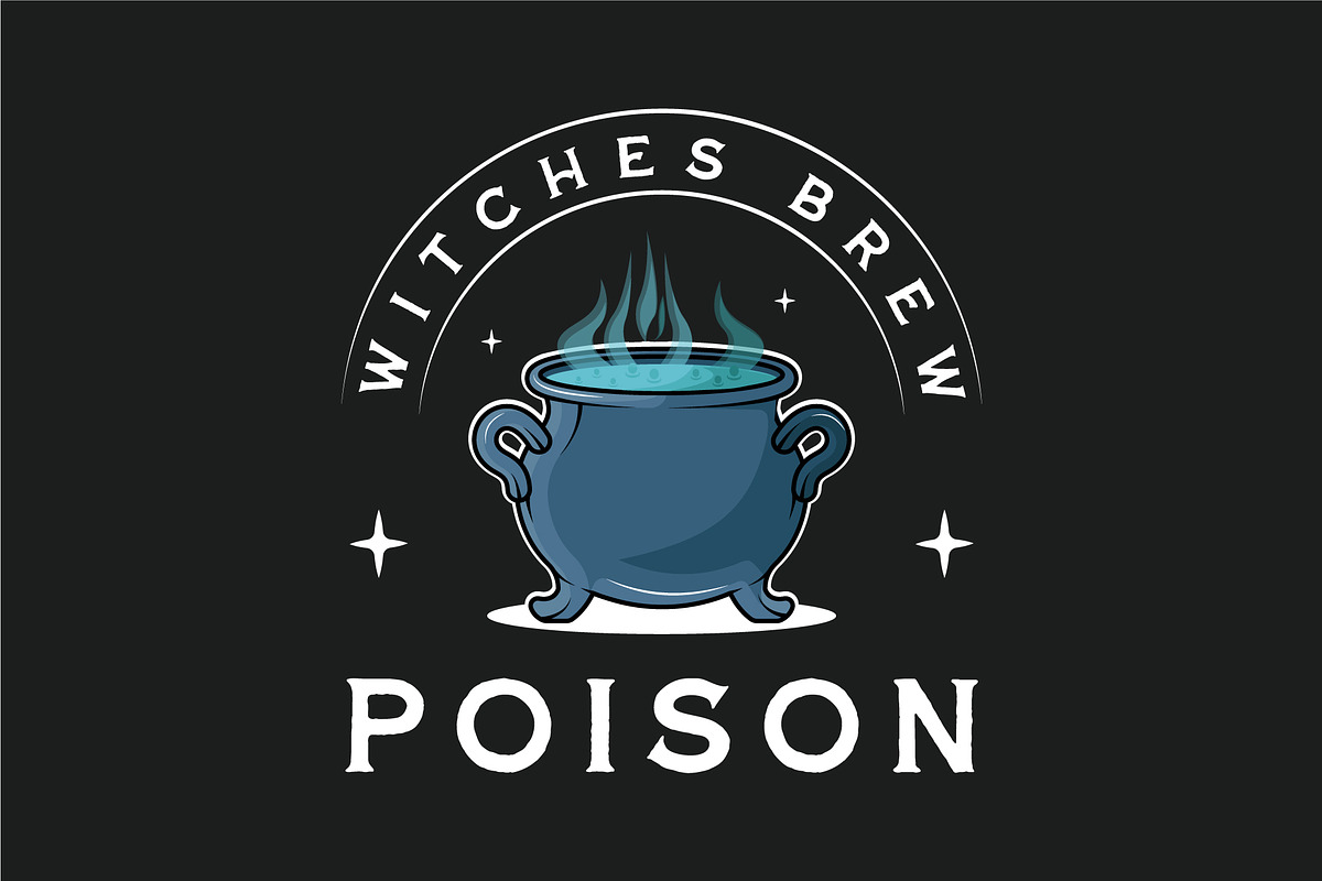 poison of witches logo vector design, a Branding & Logo Template by zyxroun shop