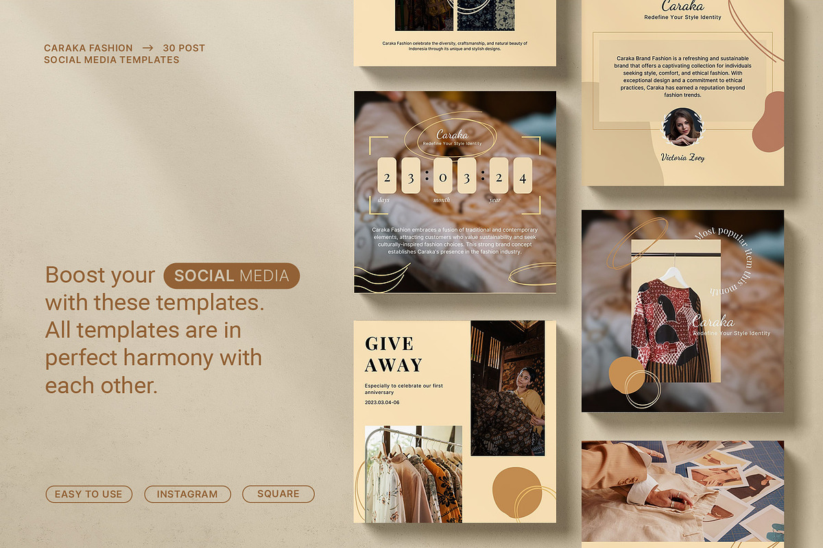 Caraka | Fashion Canva Template, a Social Media Template by prajapixels (Photo 2 of 6)