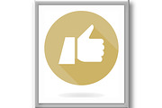 Modern Vector Flat Icon With Thumb, an Outline Icon by FineArtStudio (Thumbnail 3 of 3)