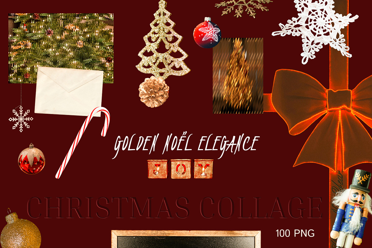 Nutcracker Noel Christmas Collage, an Object Graphic by Anzhelika (Photo 1 of 9)