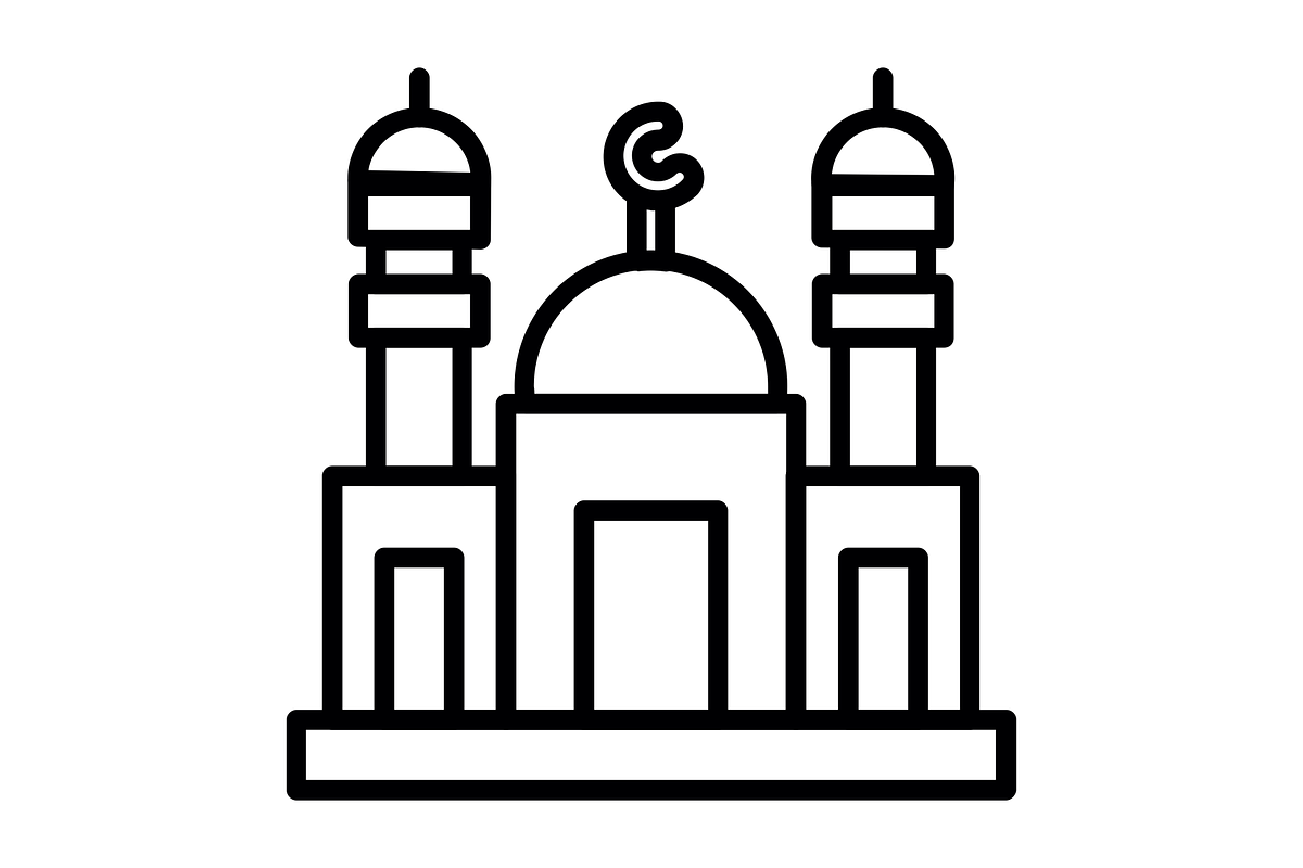 Taza Pir Mosque Line Icon, an Icon by Pexelpy (Photo 2 of 2)