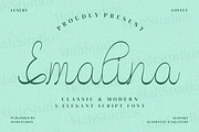 Emalina Scipt Fonts, a Script Font by mahstudios (Thumbnail 1 of 15)