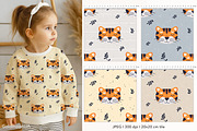 Tiger Patterns & Clipart, an Animal Illustration by GoldmoonUA (Thumbnail 2 of 5)
