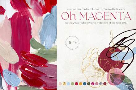 Oh Viva MAGENTA abstract textures, a Texture Graphic by Yuliya Derbisheva