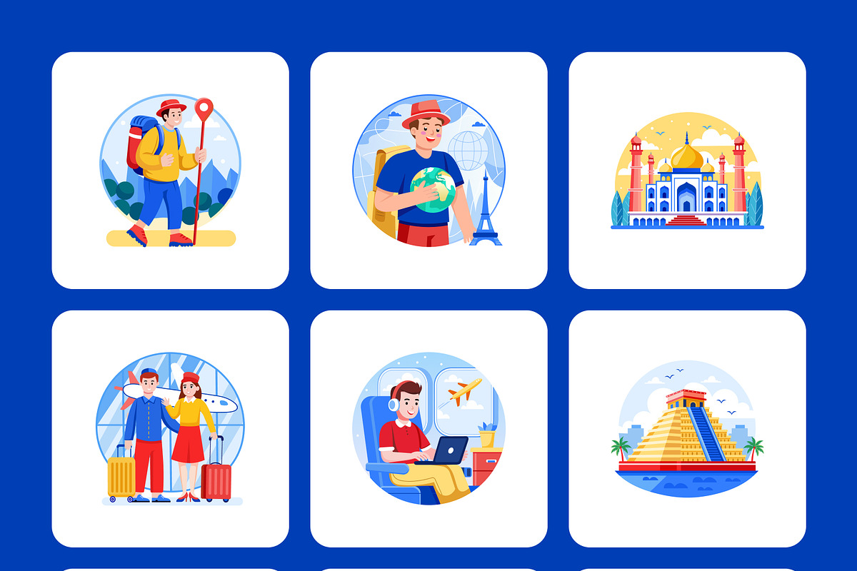 Travel Illustrations Bundle, a Transportation Illustration by Brickclay (Photo 11 of 16)
