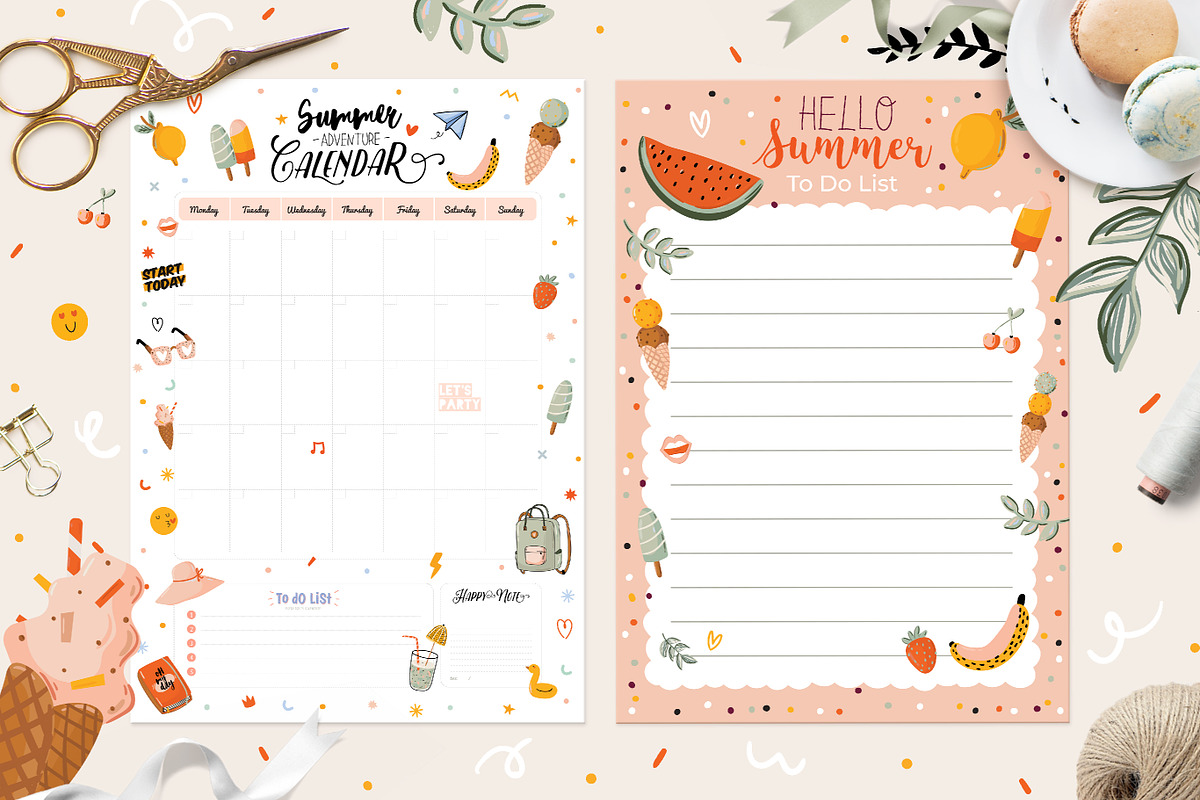 BUNDLE STATIONERY planners calendars, an Object Graphic by Ruslana Lubenets (Photo 22 of 96)