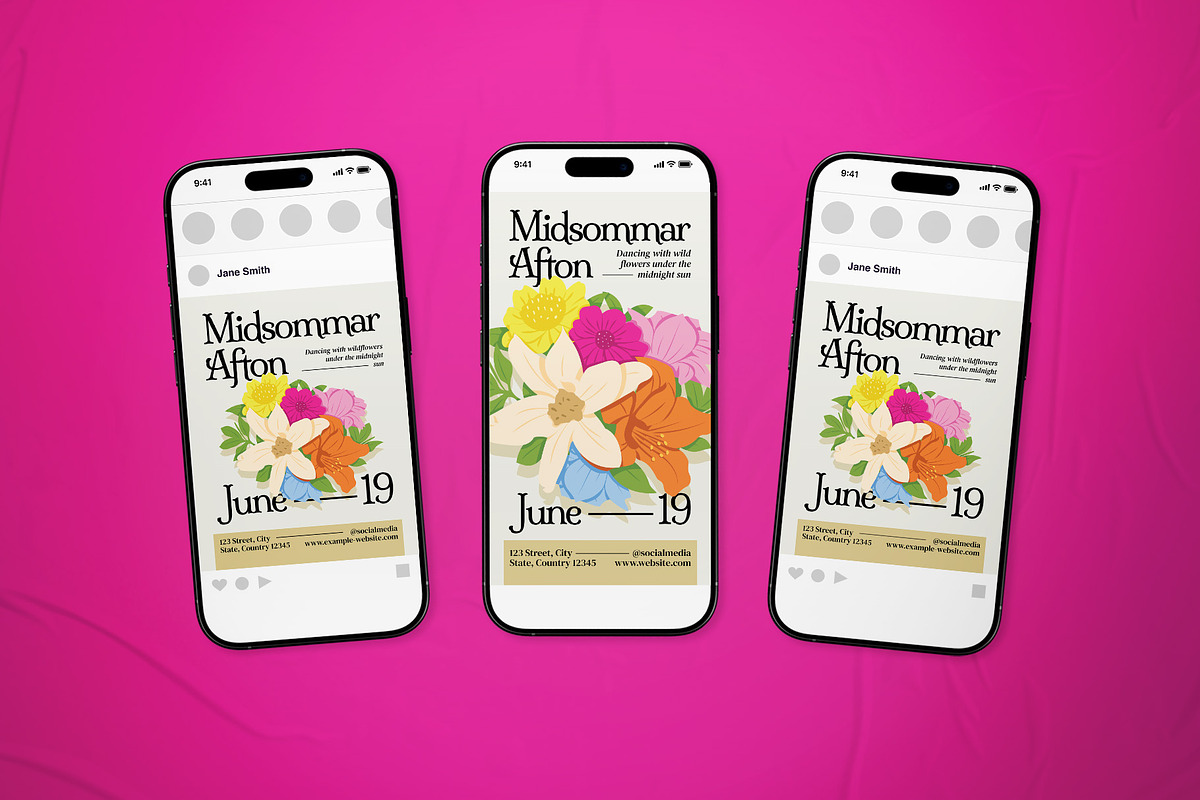 Midsommar Afton Event Flyer Set, a Flyer Template by The Good Store (Photo 2 of 2)