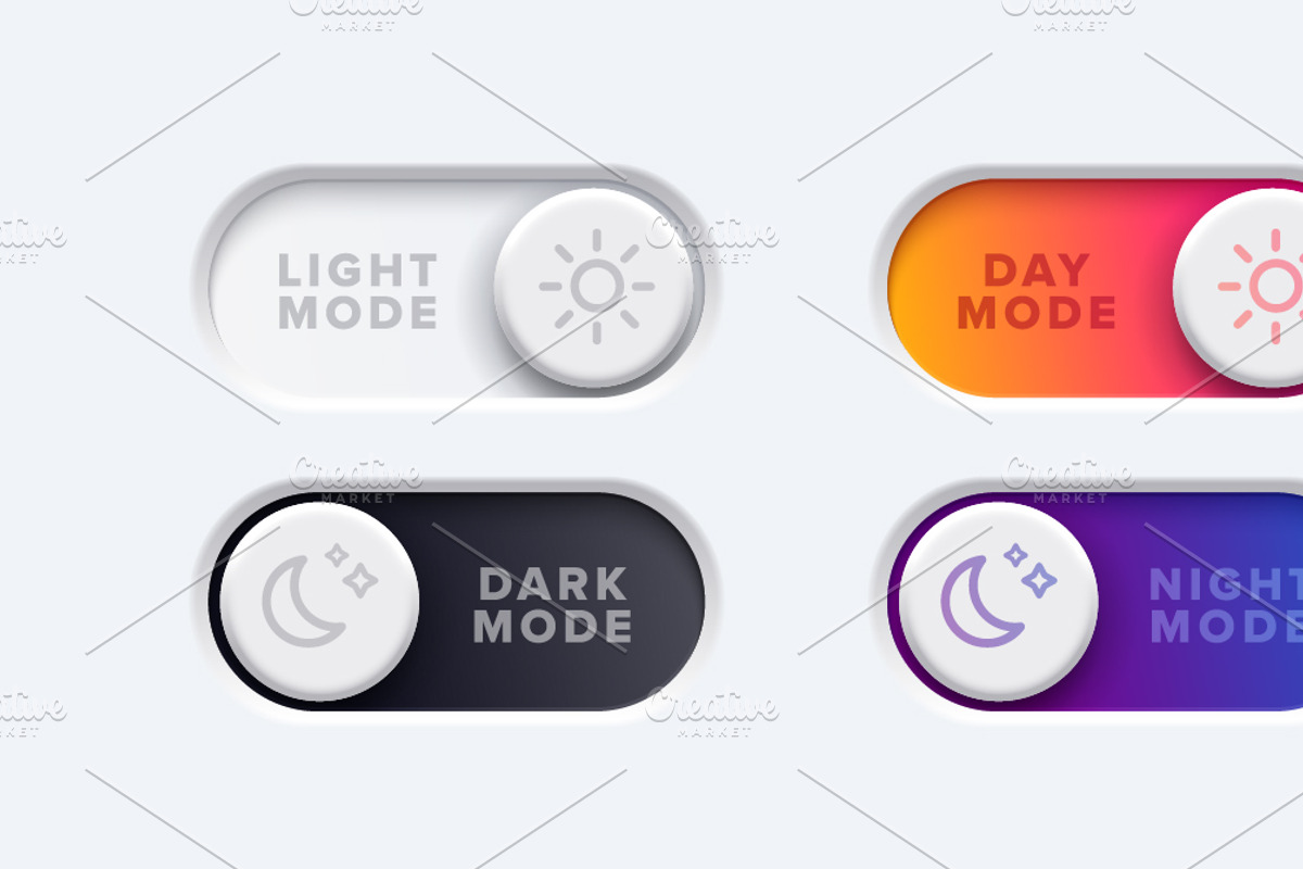 Switch With Light And Dark Mode, an Object Graphic by Black White Mouse Design