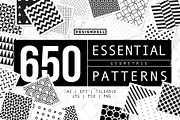 650 ESSENTIAL Vector Patterns, a Pattern Graphic by Designdell (Thumbnail 1 of 14)