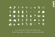 Planted Flower Sun Illustrations, a Solid Icon by CreativeWilderness (Thumbnail 6 of 13)