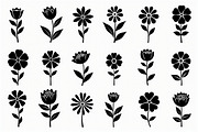 16 elegant black floral silhouettes, an Illustration by Amazin_art (Thumbnail 7 of 17)