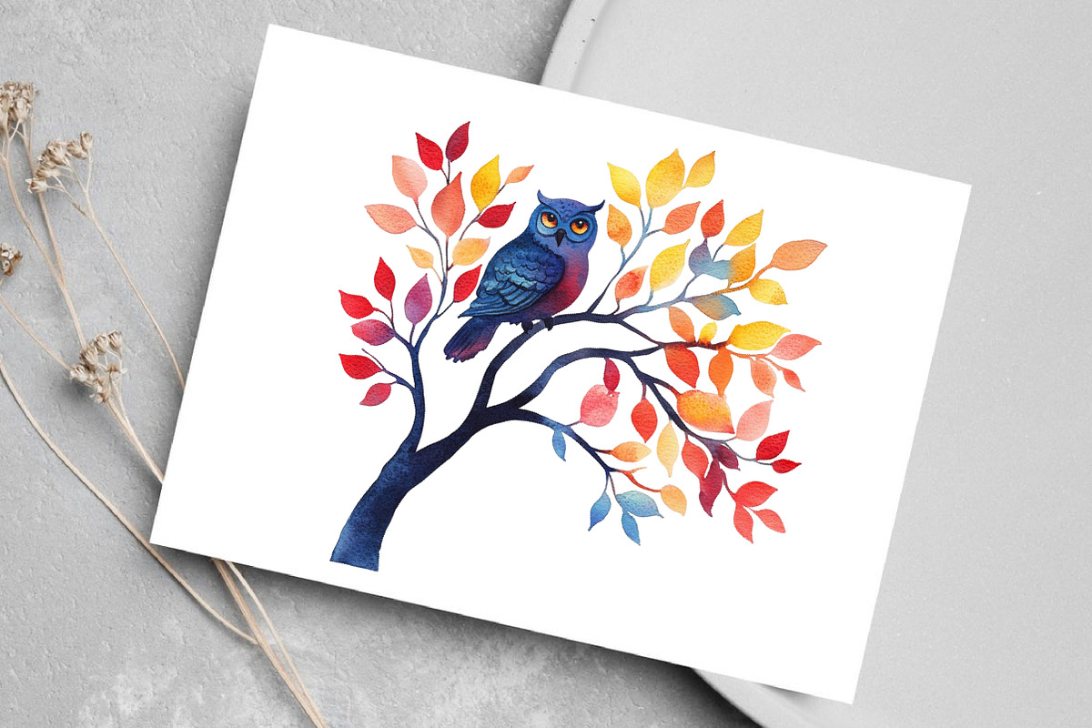 Watercolor Halloween Evening Clipart, an Illustration by Canvas Craft (Photo 5 of 8)