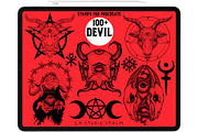 Devil - Procreate Tattoo Stamp Set, a Brush Add-On by LA Studio Sthlm (Thumbnail 2 of 7)