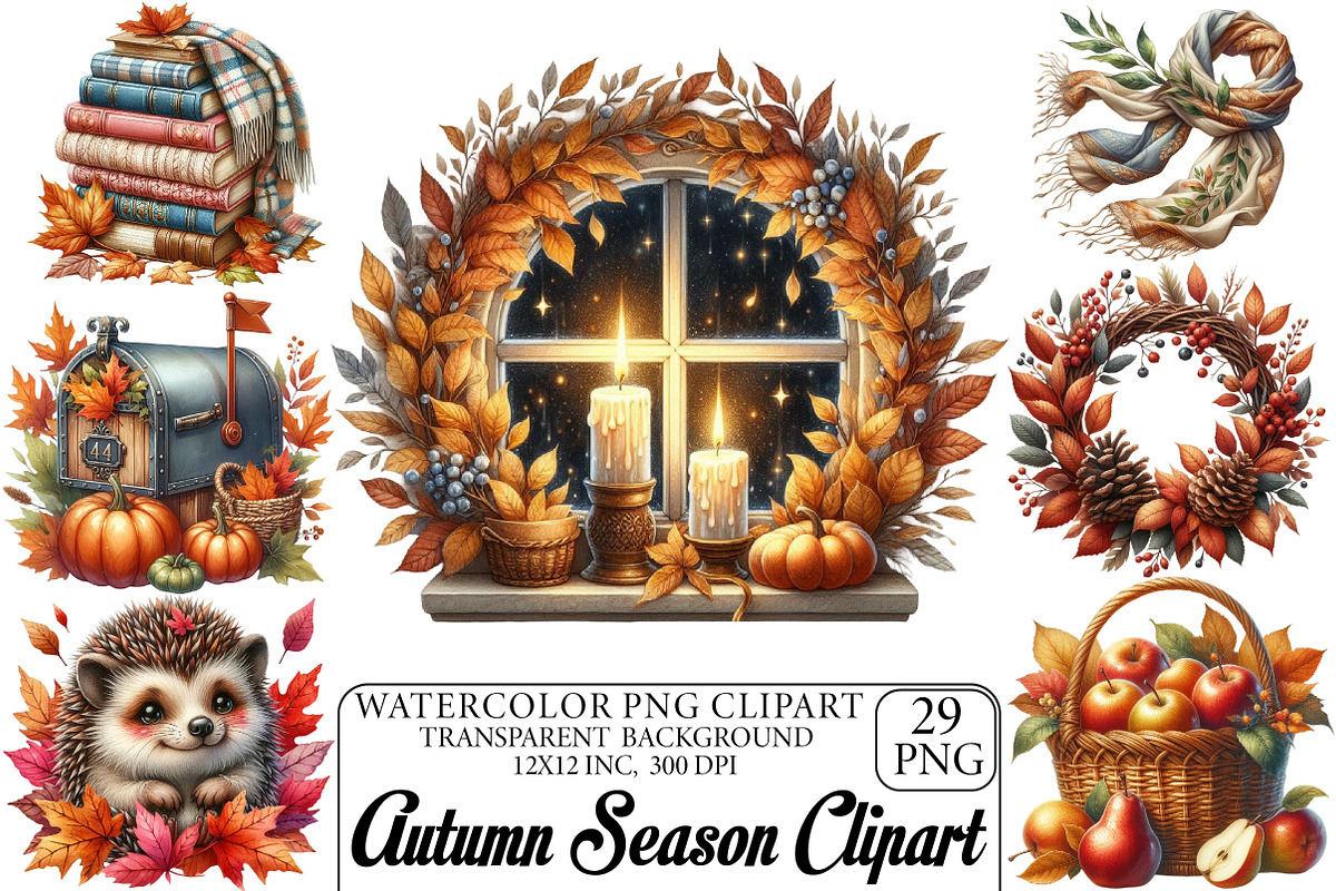 Autumn Season Clipart, an Illustration by DreamPrint404 (Photo 1 of 6)