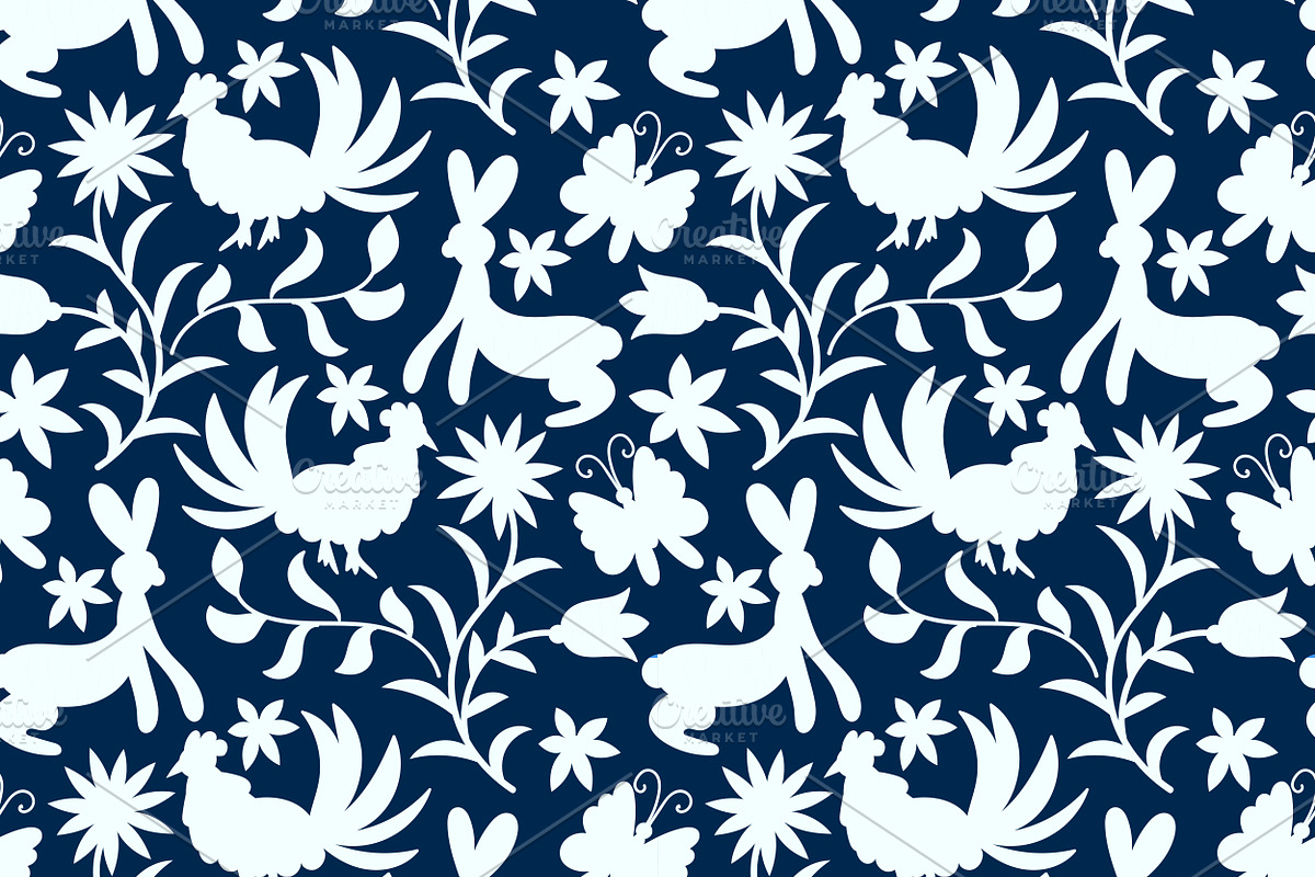 Otomi styled seamless patterns, a Pattern Graphic by alexmakarova (Photo 3 of 4)