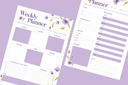 White Purple Weekly Daily Planner, a Stationery Template by Neermana (Thumbnail 4 of 4)