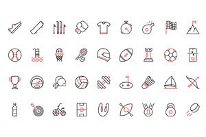 Sport training workout icons, an Object Illustration by Lemberg Vector