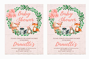 Woodland Animals Baby Shower, an Invitation Template by mpcprintables (Thumbnail 2 of 3)