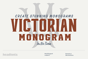 Victorian Monogram Creator Font