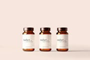 Amber Glass Jar / Bottle Mockups, a Cups & Container Mockup by pmvch (Thumbnail 2 of 10)