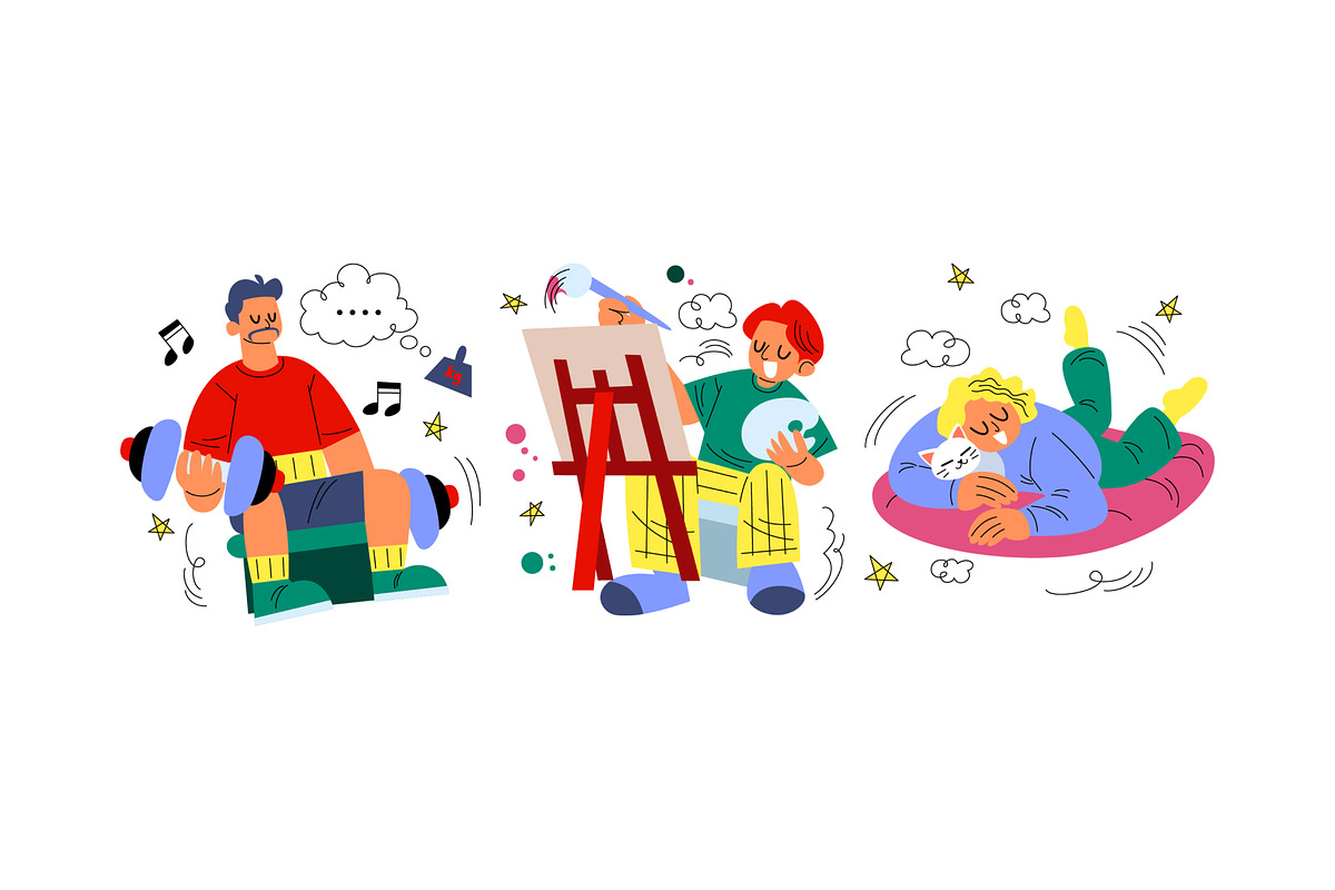Self-Care Doodle Illustration, a Person Illustration by SLAB! Design (Photo 3 of 3)