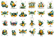 Whimsical Insects Clipart Bundle, an Illustration by DreamPrint404 (Thumbnail 3 of 4)