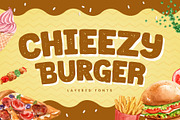 Chieezy Burger - Layered Font, a Font by Arterfak Project (Thumbnail 1 of 12)