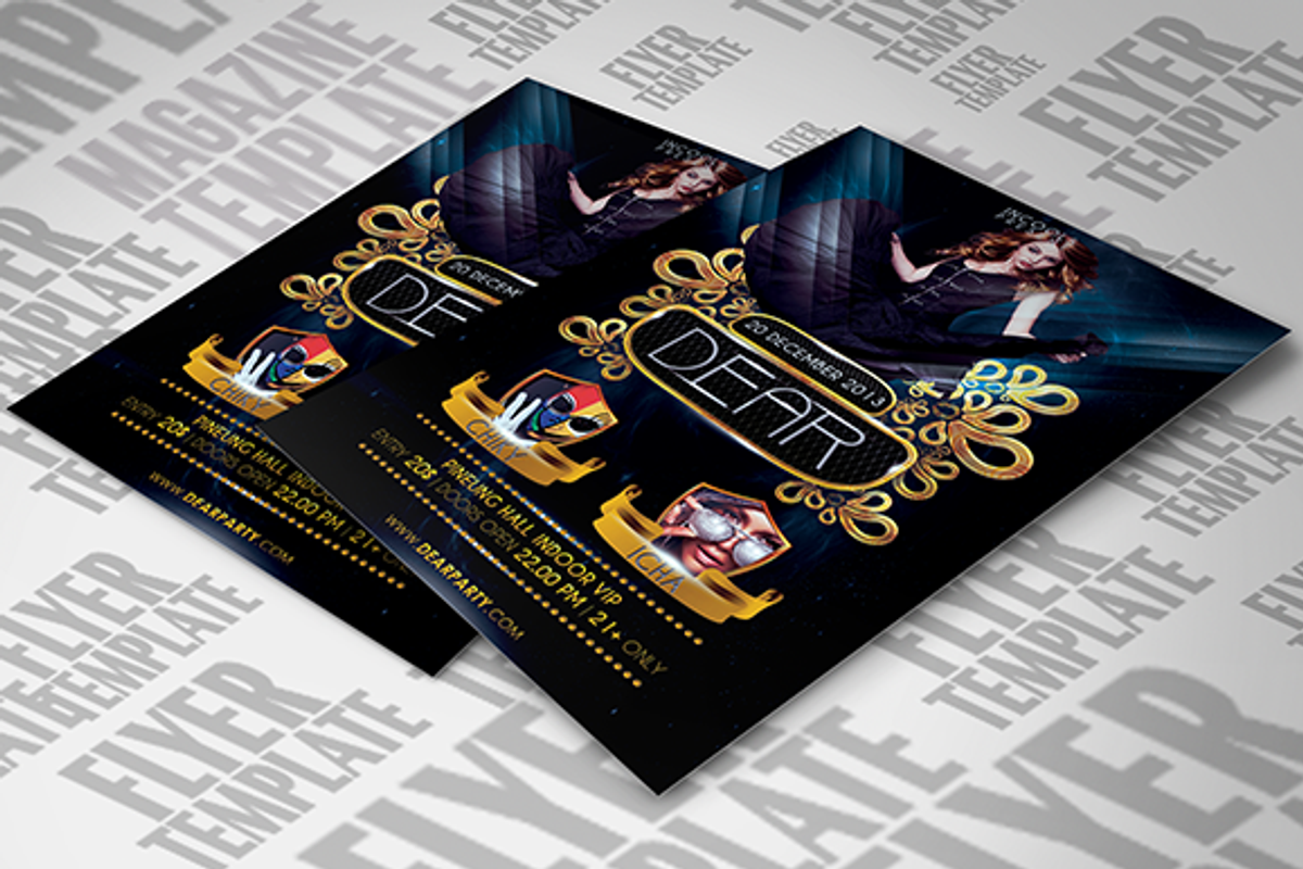 Dear Party Flyer Template, a Flyer Template by temphall (Photo 1 of 2)