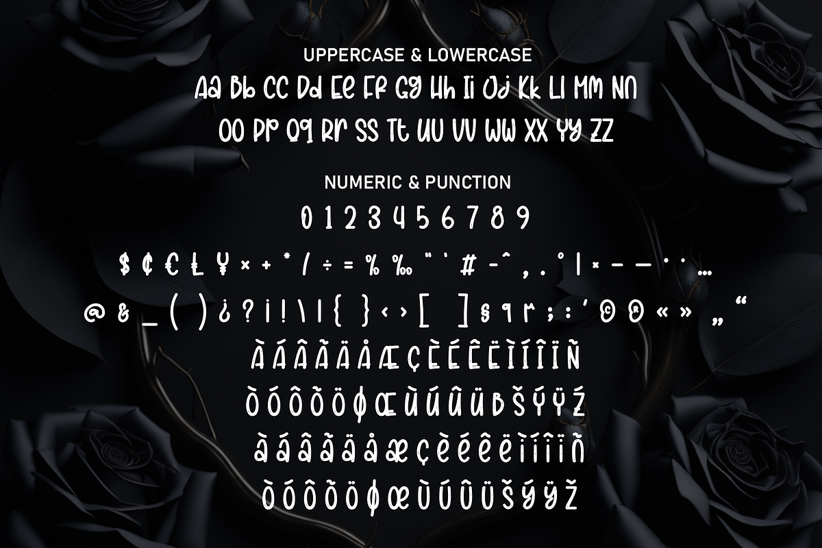 Black Roses | Script Font, a Script Font by Scratchones (Photo 7 of 8)