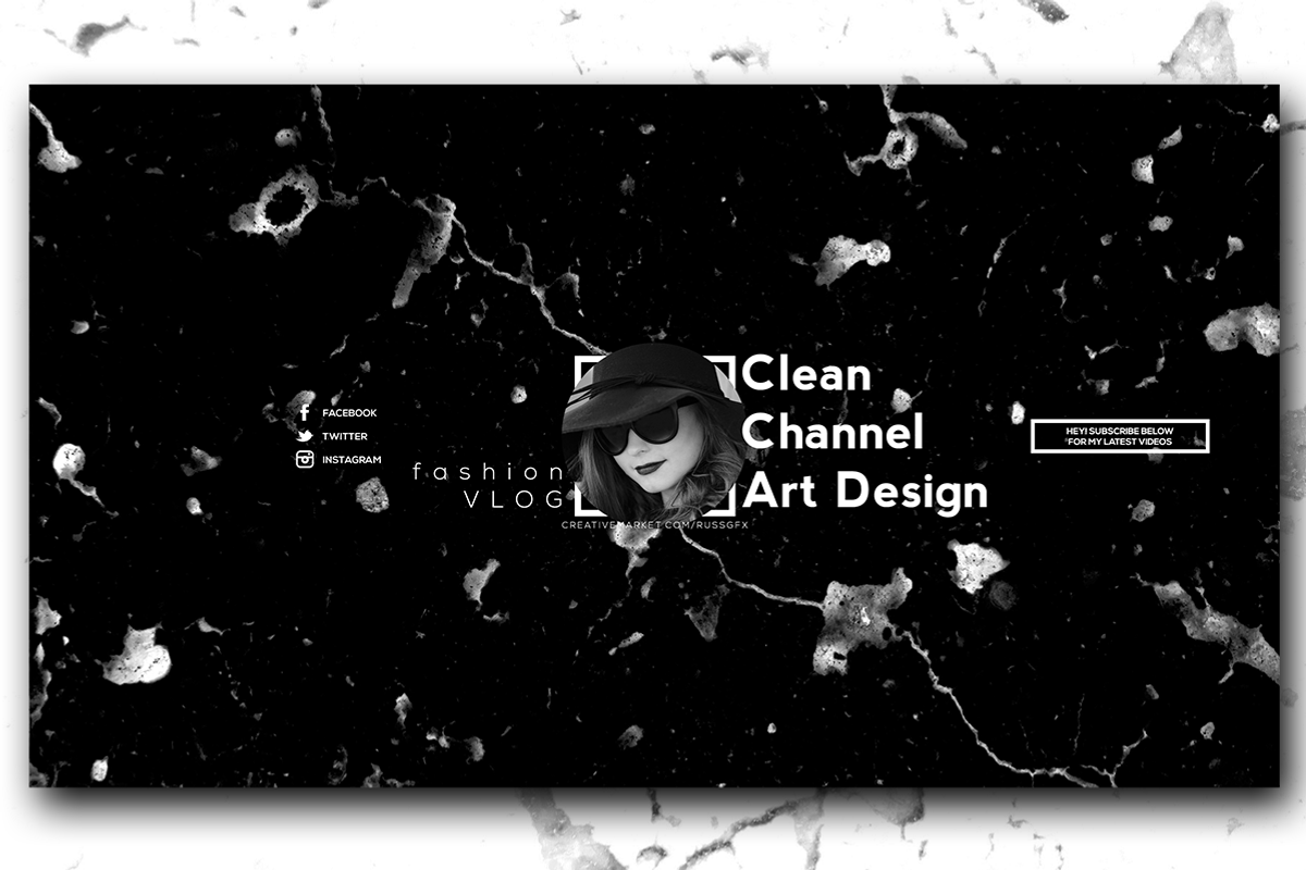 10 Youtube Channel Art Banners vol.4, a Social Media Template by RussGFX (Photo 2 of 17)