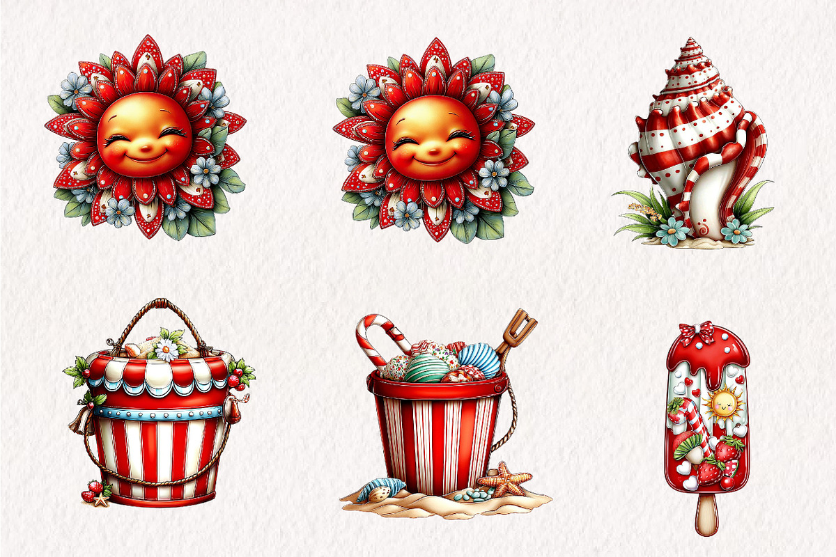 Whimsical Summer Clipart, an Illustration by CreationArt (Photo 7 of 7)