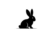 Cute Rabbit Silhouette Vector Bundle, an Illustration by yasushie (Thumbnail 12 of 51)