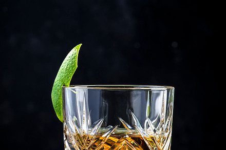 White negroni cocktail with dry gin, white vermouth and herbal a, a Food & Drink Photo by 5PH
