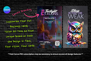 Holographic Owls: Business Cards, a Business Card Template by Cheryl.wTf (Thumbnail 2 of 11)