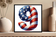 4th July Alphabet & Number Font Bund, an Illustration by DreamCafeArt (Thumbnail 5 of 7)
