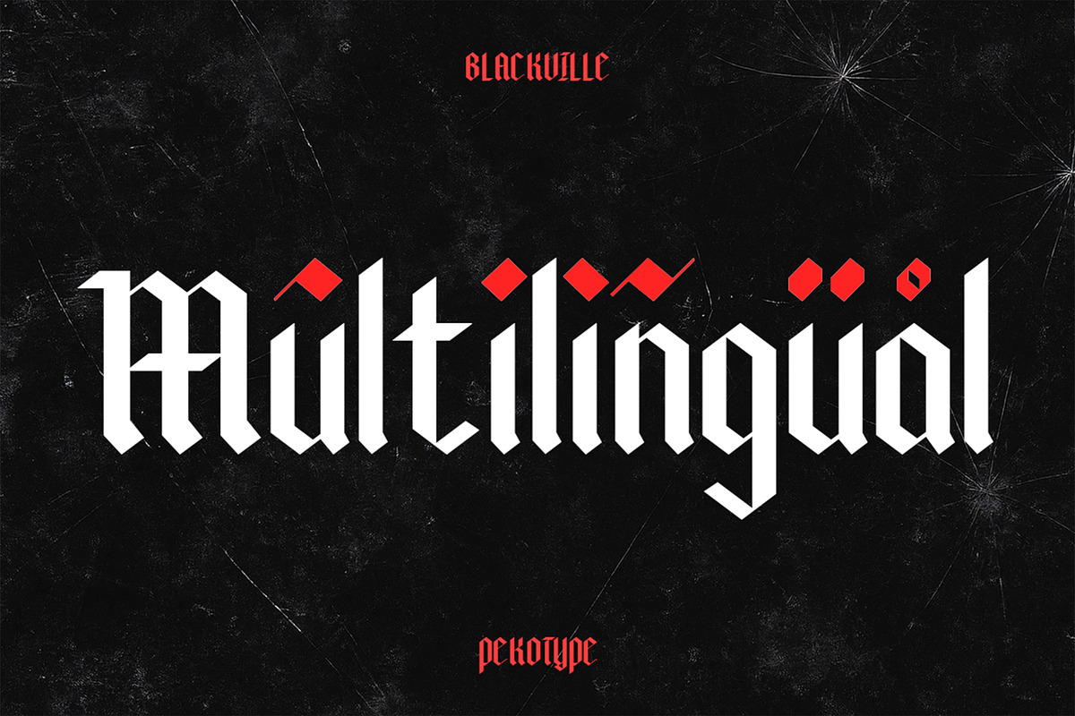 Blackville - Gothic Blackletter Font, a Blackletter Font by Pekotype (Photo 4 of 15)