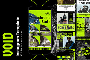 VOID Streetwear Instagram Kit, a Social Media Template by Nenjo Studio