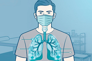Respiratory health and lung protection illustration, a Photo by DanFLCreativo