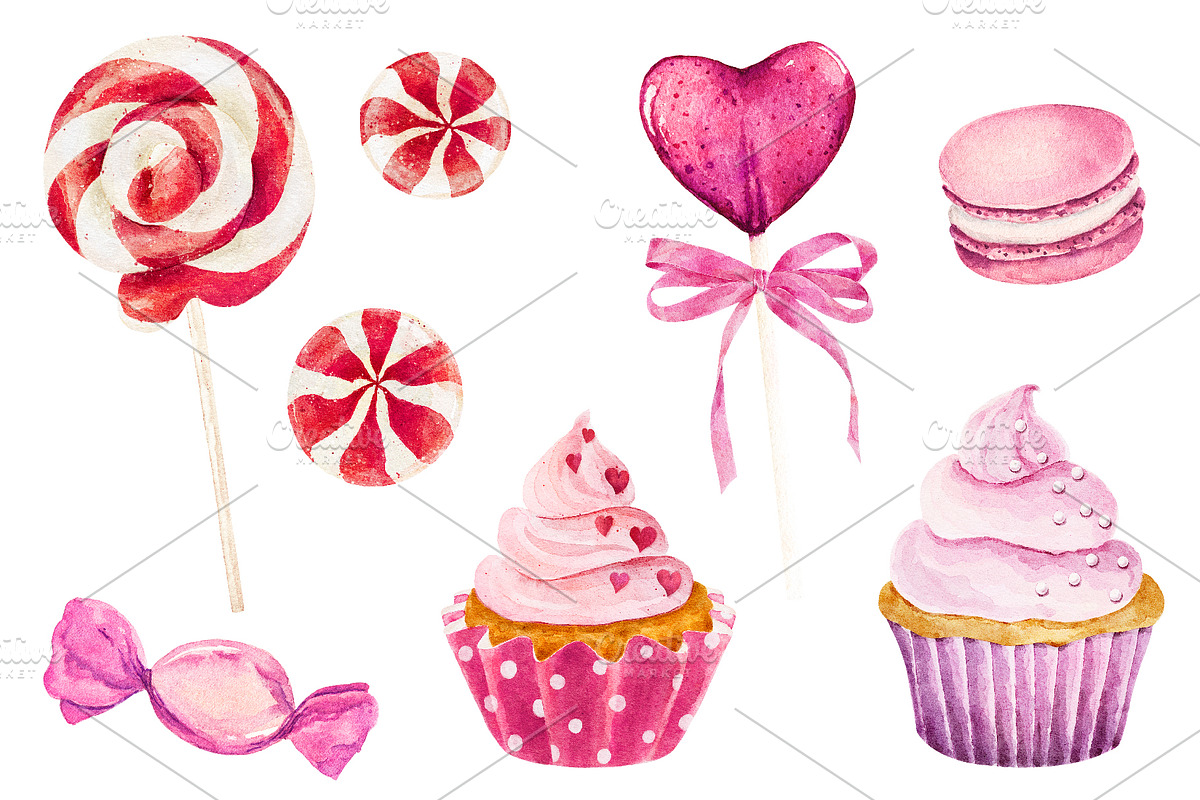 Big set for Valentine's Day., a Decorative Illustration by Nataliia Pyzhova (Photo 2 of 8)
