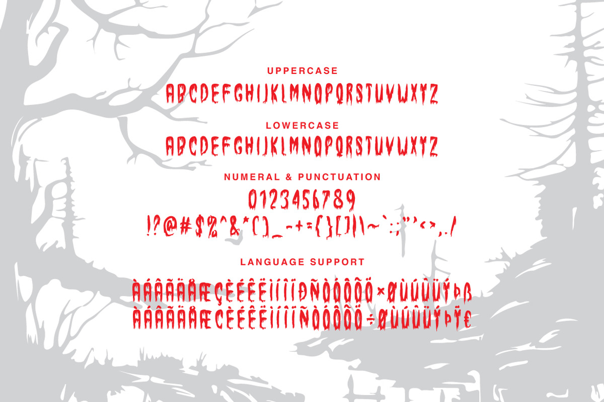 Horrorface - A Handmade Horror Font, a Handwritten Font by QueenType (Photo 4 of 6)