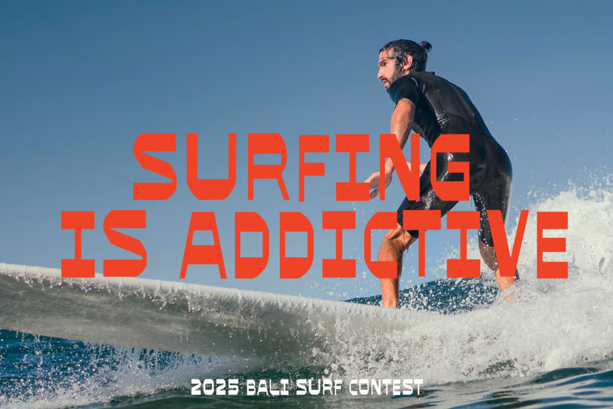 Canggu – Retro Surf Display Font, a Sans Serif Font by Brand Earth (Photo 4 of 6)