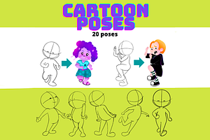 Cartoon Poses BRUSHSET For Procreate