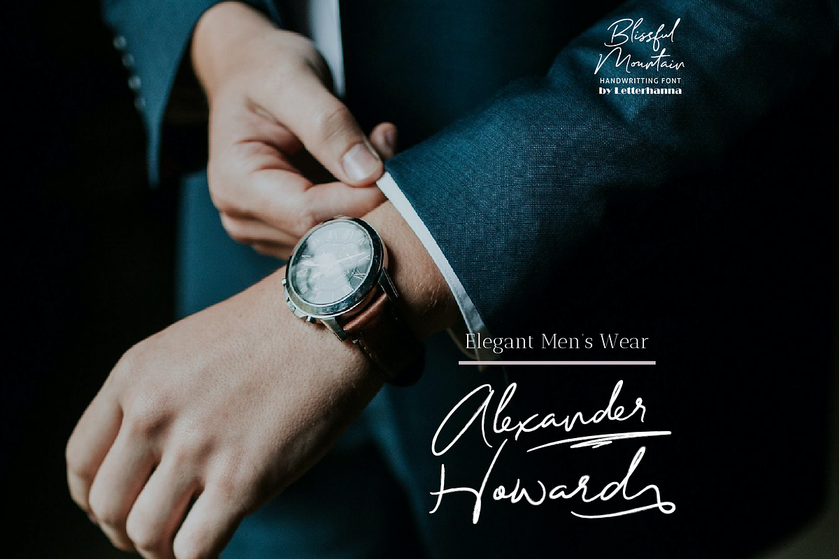 Blissful Mountain, a Handwritten Font by Letterhanna Studio (Photo 8 of 13)