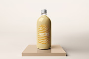 1-Liter Glass Bottle Mockup Set, a Cups & Container Mockup by Mirachma Project (Thumbnail 3 of 9)