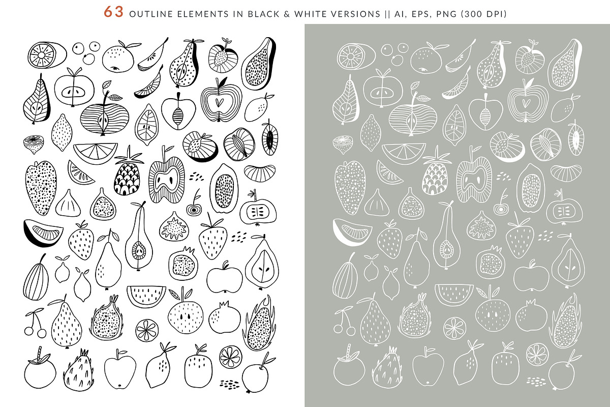 Fruits | 313+ elements, a Graphic by Oksana Stepova (Photo 11 of 13)