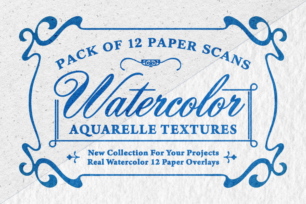 12 Watercolor Paper Textures, a Texture Graphic by Design Squad (Photo 1 of 8)