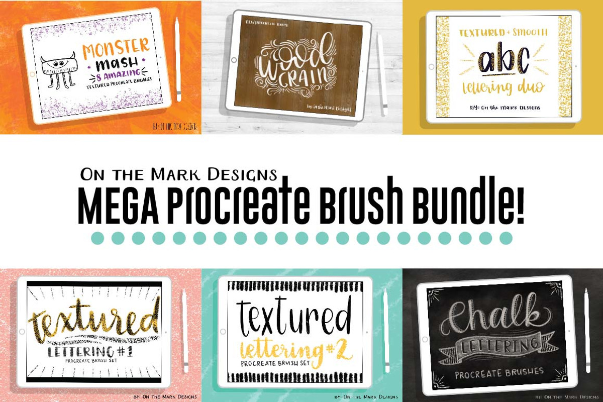 Mega Procreate Brush Bundle!, a Brush Add-On by On the Mark Designs (Photo 1 of 3)