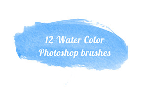 12 Water Colour Brushes Photoshop